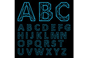 Neon letters. Alphabet, an Outline Icon by RODINA (Thumbnail 1 of 3)