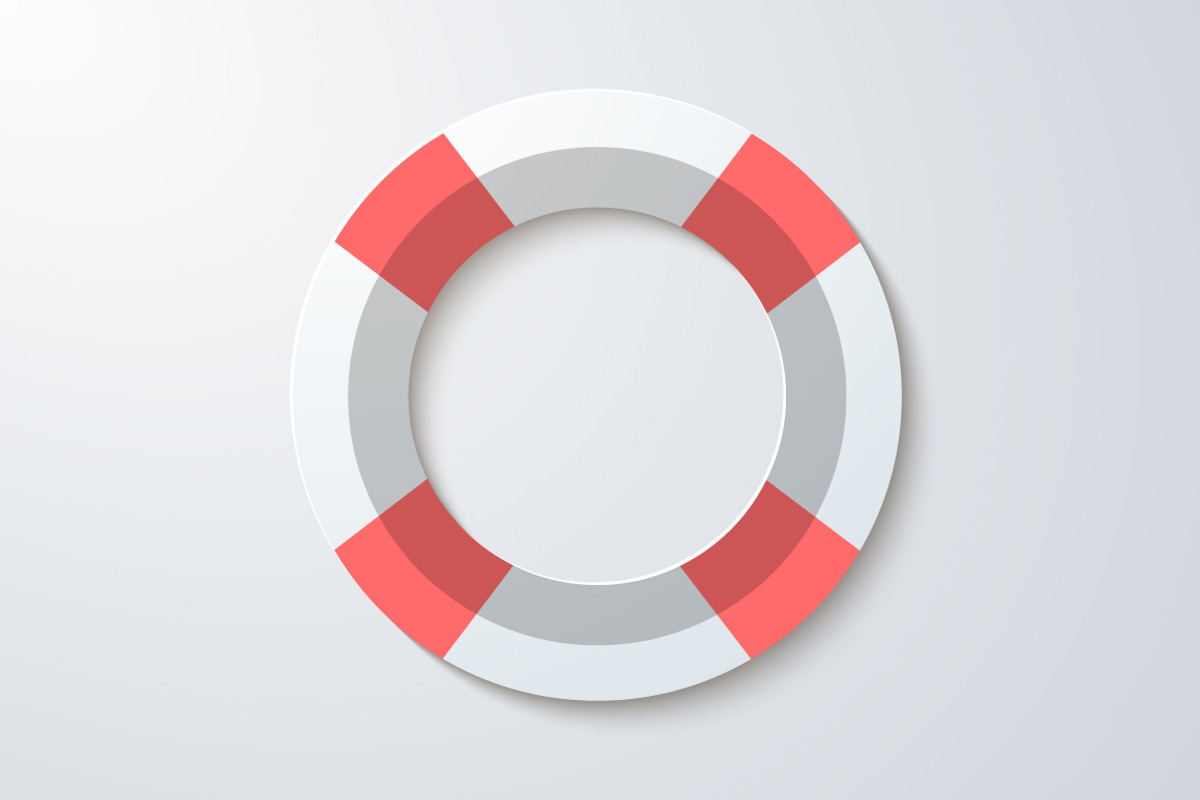Life Saver Vector Icon, an Object Graphic by RaZZeRs