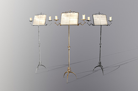 Music stand 3d model (game ready), an Object 3D Model by Snji | 3D Models