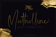 Mathelline - Classy Handwritten, a Script Font by Almarkhatype (Thumbnail 1 of 12)