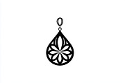 Elegant Jhumka Earrings Silhouette B, a Graphic by balal (Thumbnail 10 of 13)