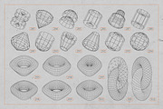 3D Wireframe Shapes | set 6, an Object Graphic by MaximGertsen (Thumbnail 3 of 7)