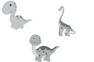 Cartoon Dinosaur Set 4 Procreate