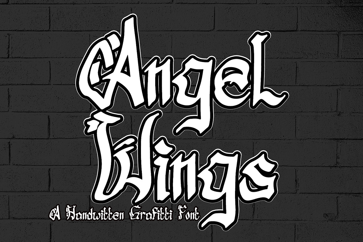 Angel Wings, a Blackletter Font by Tsurayya Studio (Photo 1 of 6)