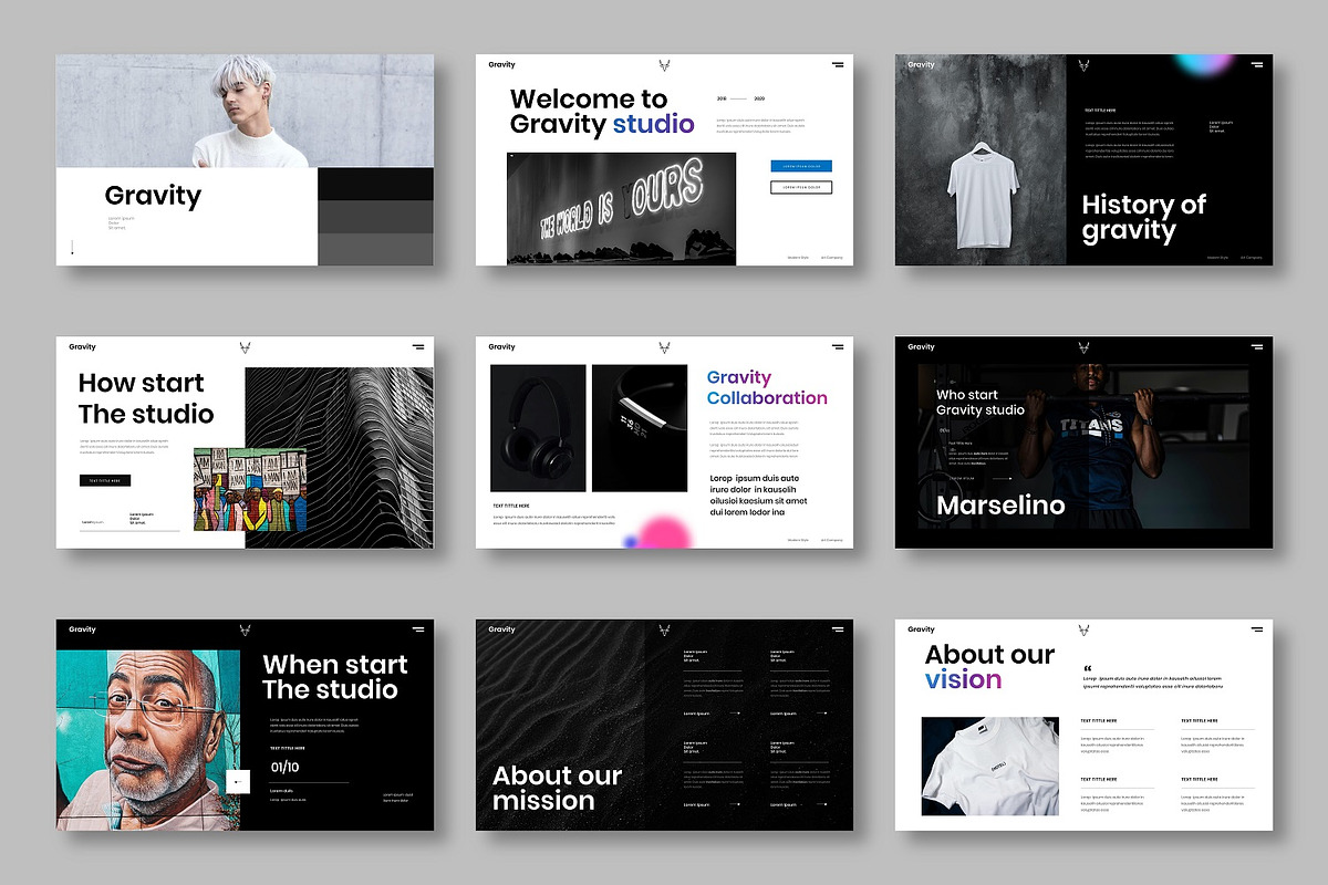 Gravity – Business PowerPoint, a Presentation Template by Dens Creative Studio (Photo 2 of 6)