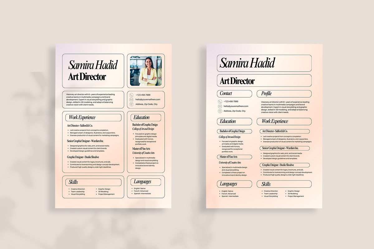 Unique CV & Cover Letter Templates, a Resume Template by TEAM RONDI (Photo 5 of 6)