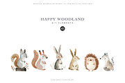 watercolor woodland animal clipart, an Animal Illustration by Pink Studio Art (Thumbnail 8 of 14)