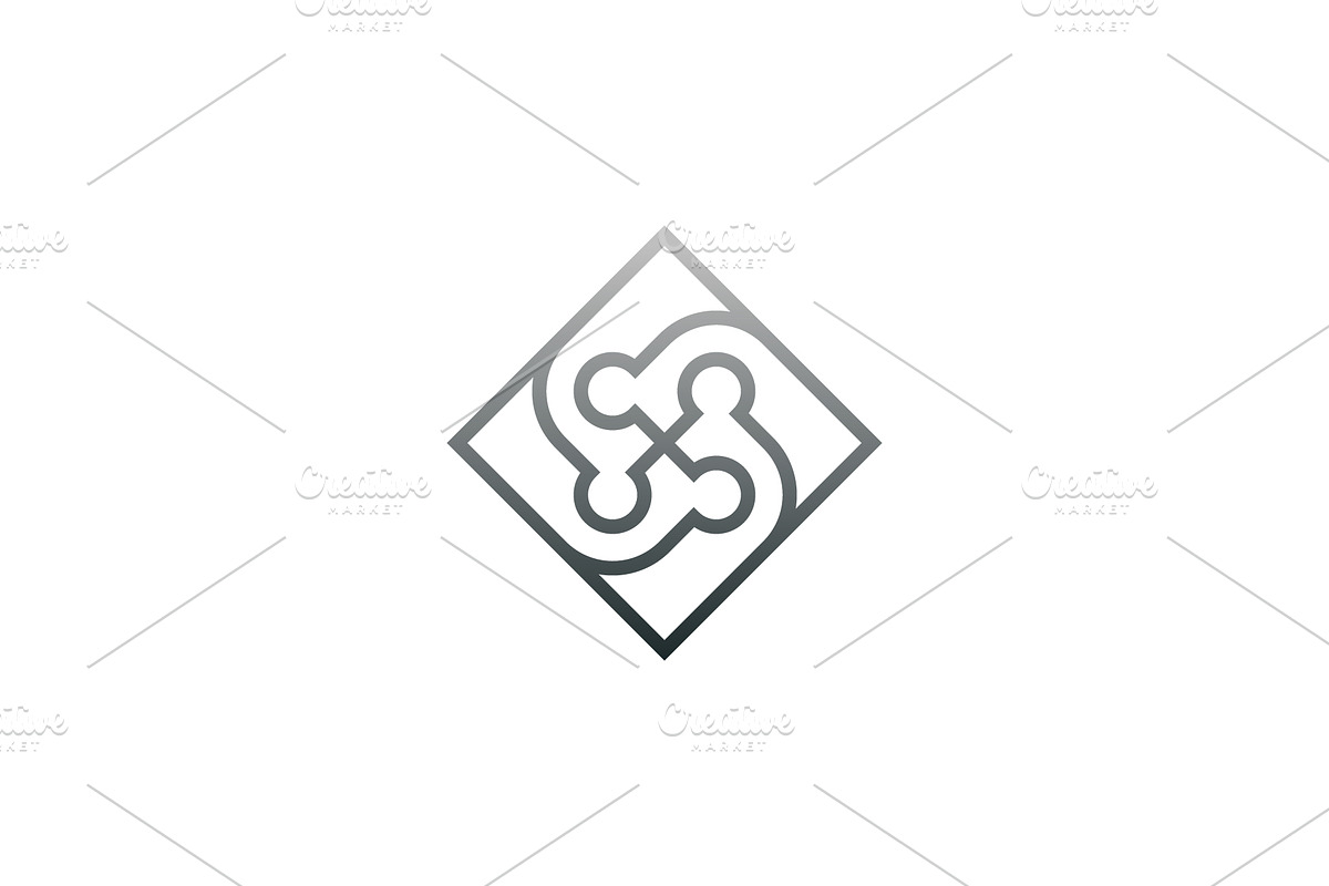 square community people outline logo, a Branding & Logo Template by Rasagama Studio