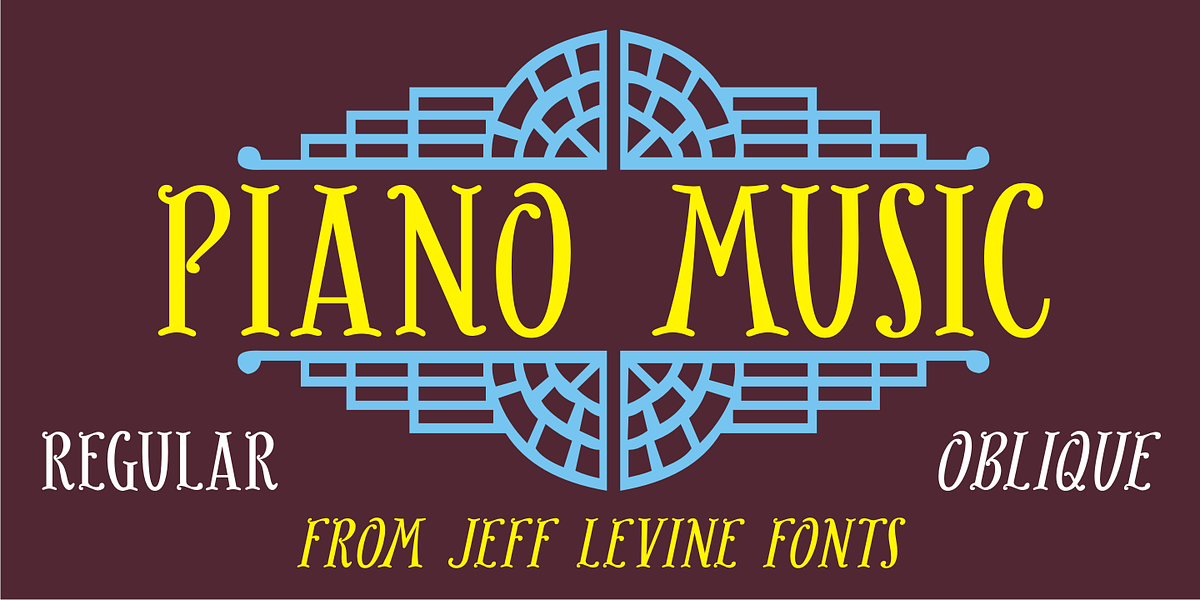 Piano Music JNL, a Font by Jeff Levine Fonts