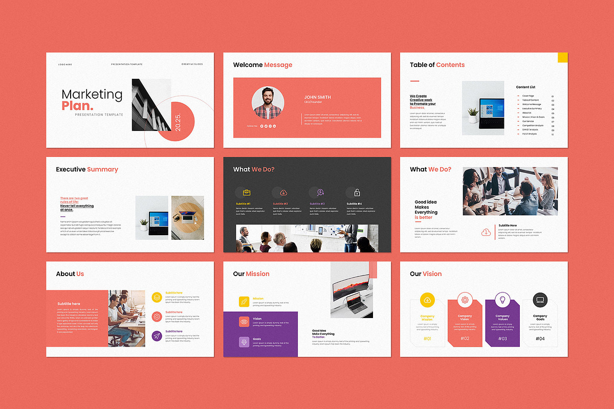 Marketing Plan PowerPoint Template, a Marketing Template by CreativeSlides (Photo 2 of 6)