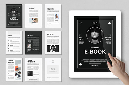 Modern Fashion EBook Template, an UI Kit Template by MightyDesign