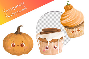 16 HQ Kawaii Fall Elements Clipart