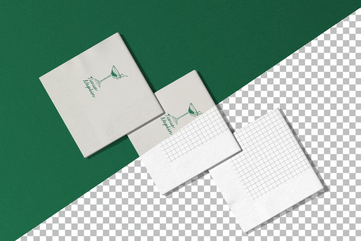 Restaurant Paper Napkin Mockup, a Household Mockup by graphicsauce (Photo 3 of 4)