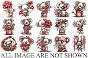 Whimsical Spring Koala Clipart PNG, an Illustration by Canvas Craft (Thumbnail 3 of 7)