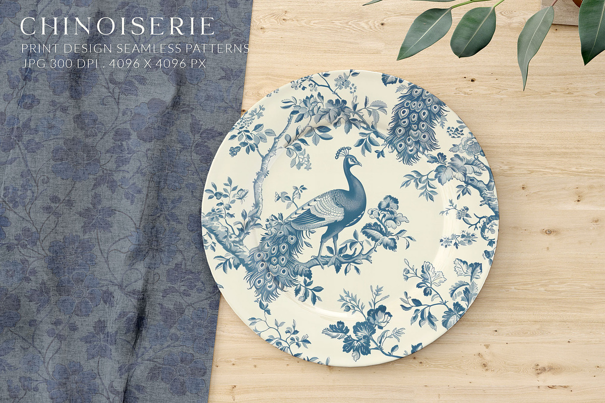 Chinoiserie Seamless Patterns, a Pattern Graphic by Olya Creative (Photo 3 of 19)