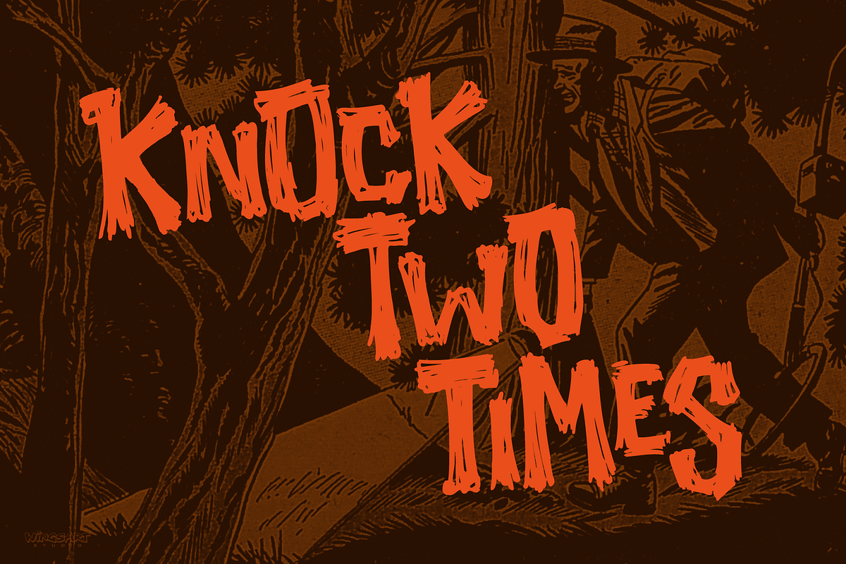 Hatchet Job - A Halloween Brush Font, a Font by Wingsart Studio (Photo 8 of 15)