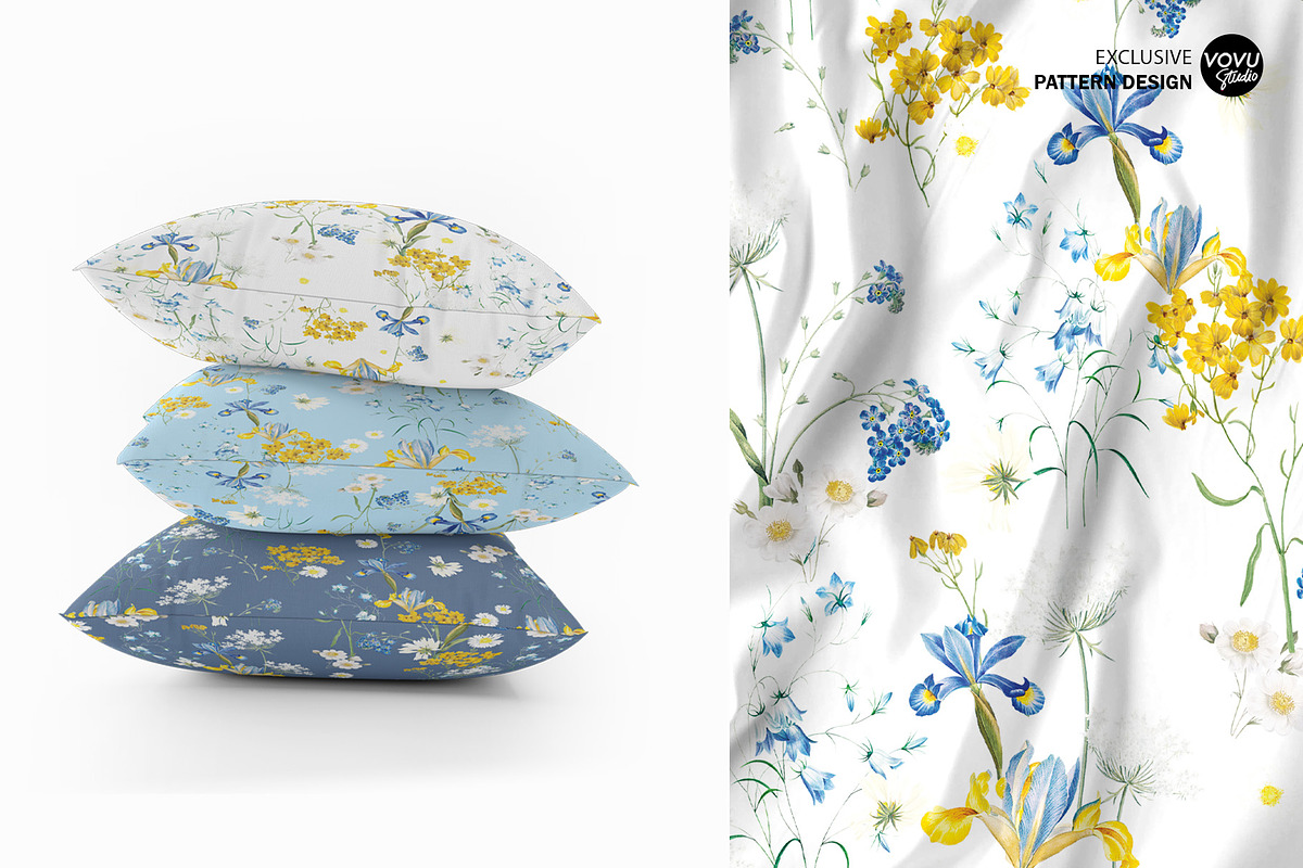 Fresh florals, Pattern print design, a Pattern Graphic by VOVU Studio (Photo 8 of 10)