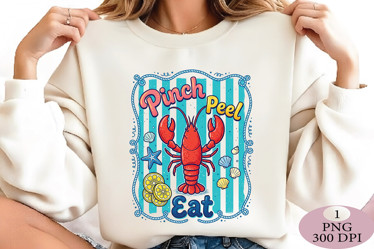 Pinch Peel Eat Lobster Summer PNG, an Illustration by Daily.Designs (Photo 2 of 5)