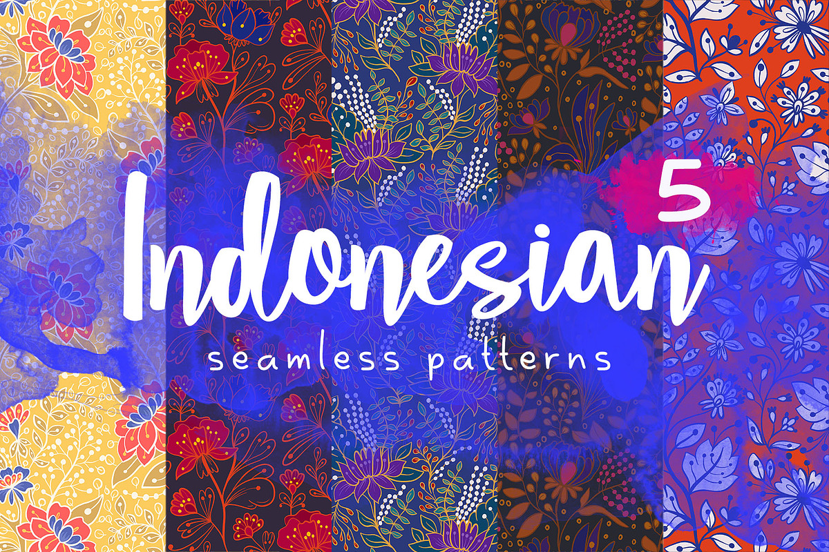 Indonesian Seamless Patterns Pack, a Pattern Graphic by likorbut