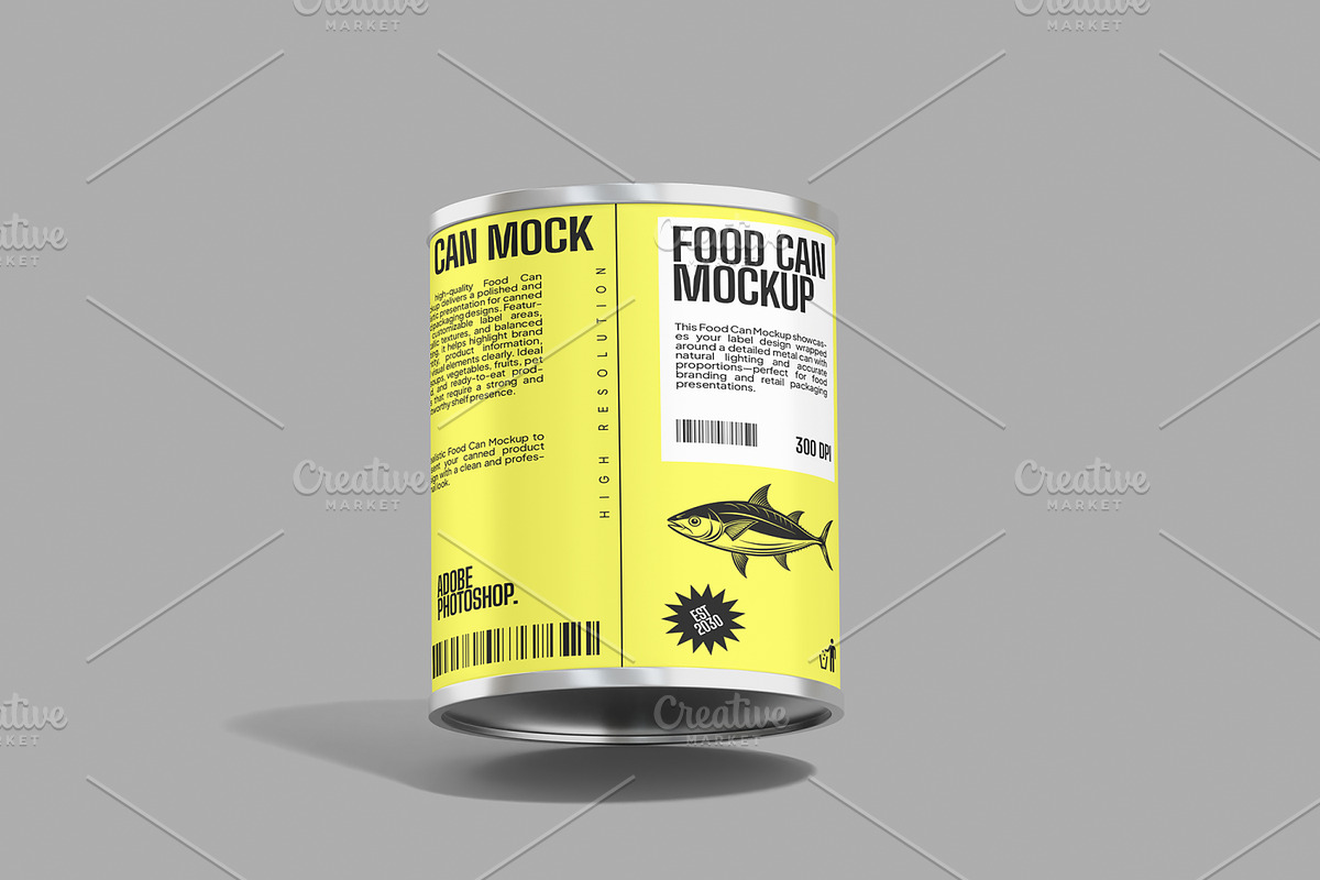 Metallic Can Mockup, a Packaging Mockup by Unerispace (Photo 4 of 5)