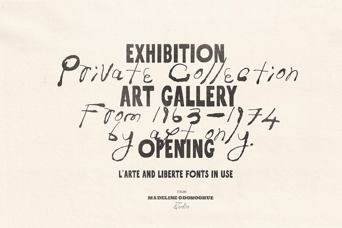 Liberte Hand Painted Font, a Handwritten Font by Madeline ODonoghue Design (Photo 9 of 11)