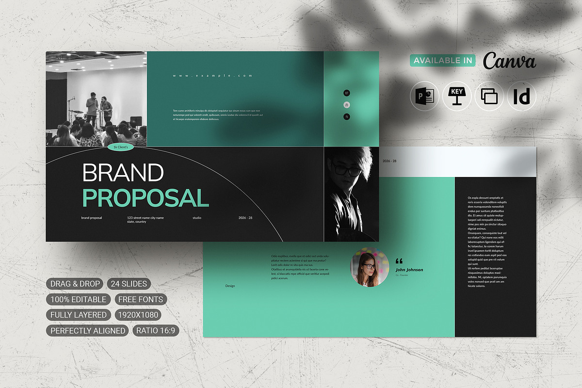 Brand Proposal Template | CANVA, a Presentation Template by White Graphic (Photo 1 of 7)