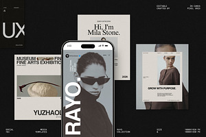 RAYO | Instagram Post & Story (III), a Social Media Template by Pixel Grid