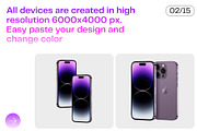 iPhone 14 pro mockups v2, an iPhone Mockup by Creatoom (Thumbnail 2 of 12)