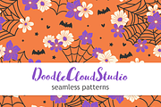 SET of 4 Halloween Seamless Pattern, a Pattern Graphic by Doodle Cloud Studio (Thumbnail 3 of 4)