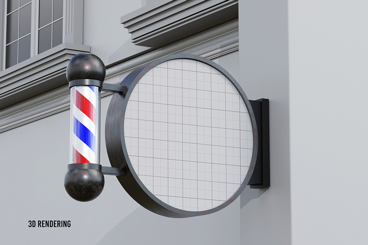 Barbershop Sign Mockup, an Advertising Mockup by Artlogs (Photo 5 of 5)