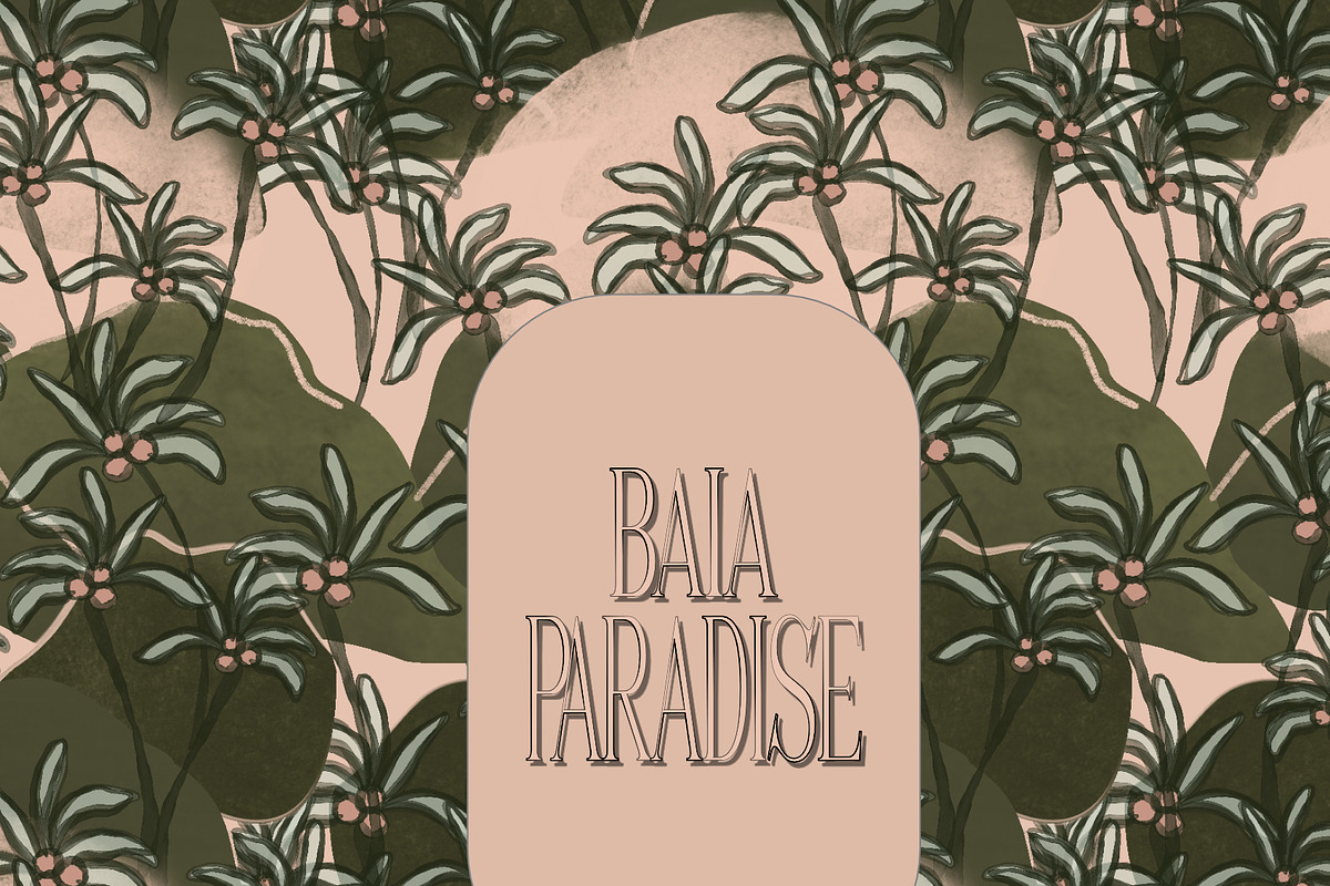 Tropical palms hills jungle pattern, a Pattern Graphic by Nocito Design (Photo 1 of 6)