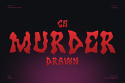 CS Murder Drawn, a Blackletter Font by Craft Supply Co. (Thumbnail 1 of 8)