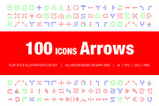 100 Arrows Flat Style Icons, an Icon by sripfoto (Thumbnail 1 of 3)