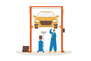 Mechanics work in car repair service, a Person Illustration by Good Studio (Thumbnail 3 of 4)