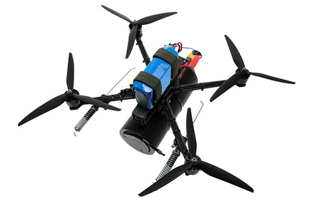 FPV carbon fiber drone. Helicopter