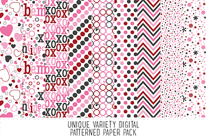 Valentine Pattern Paper Pack