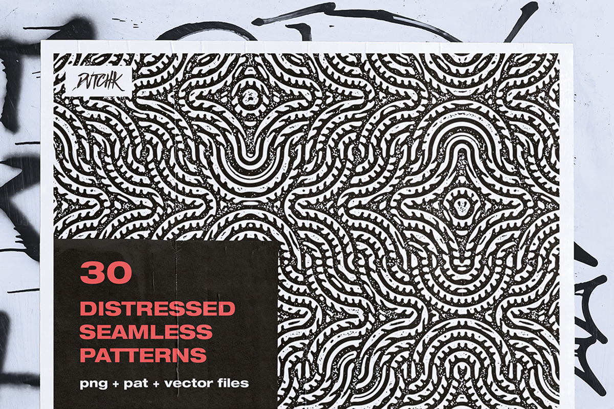 Distressed Seamless Patterns, a Pattern Graphic by dvtchk