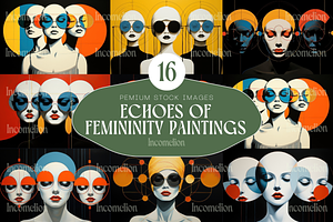 24 Geometric Echoes Paintings, a Decorative Illustration by Incomelion