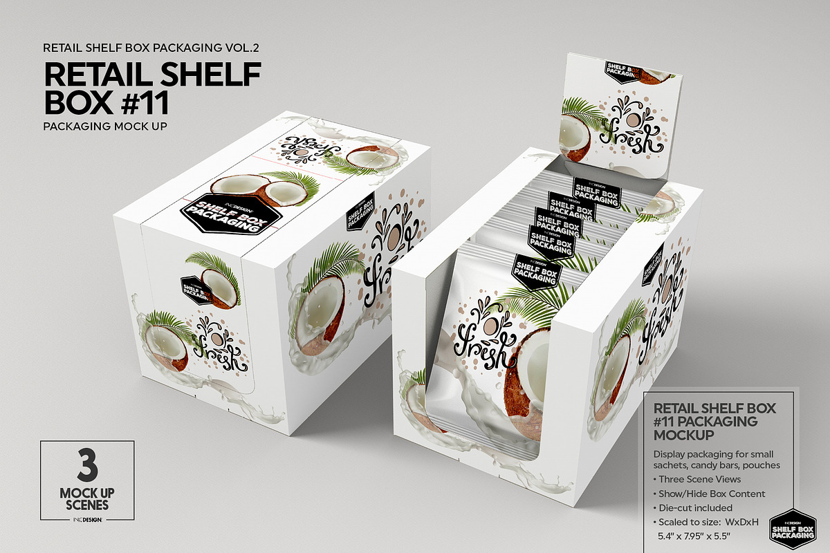 Retail Shelf Box Packaging MockUps2, a Packaging Mockup by INCDesign (Photo 9 of 20)