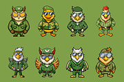 Bird Mascot With Soldier Costume, an Illustration by Riswan Ratta (Thumbnail 2 of 4)