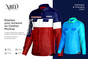 Men's workwear shirt set mockup, a Books & Magazine Mockup by Mildstudio (Thumbnail 2 of 8)
