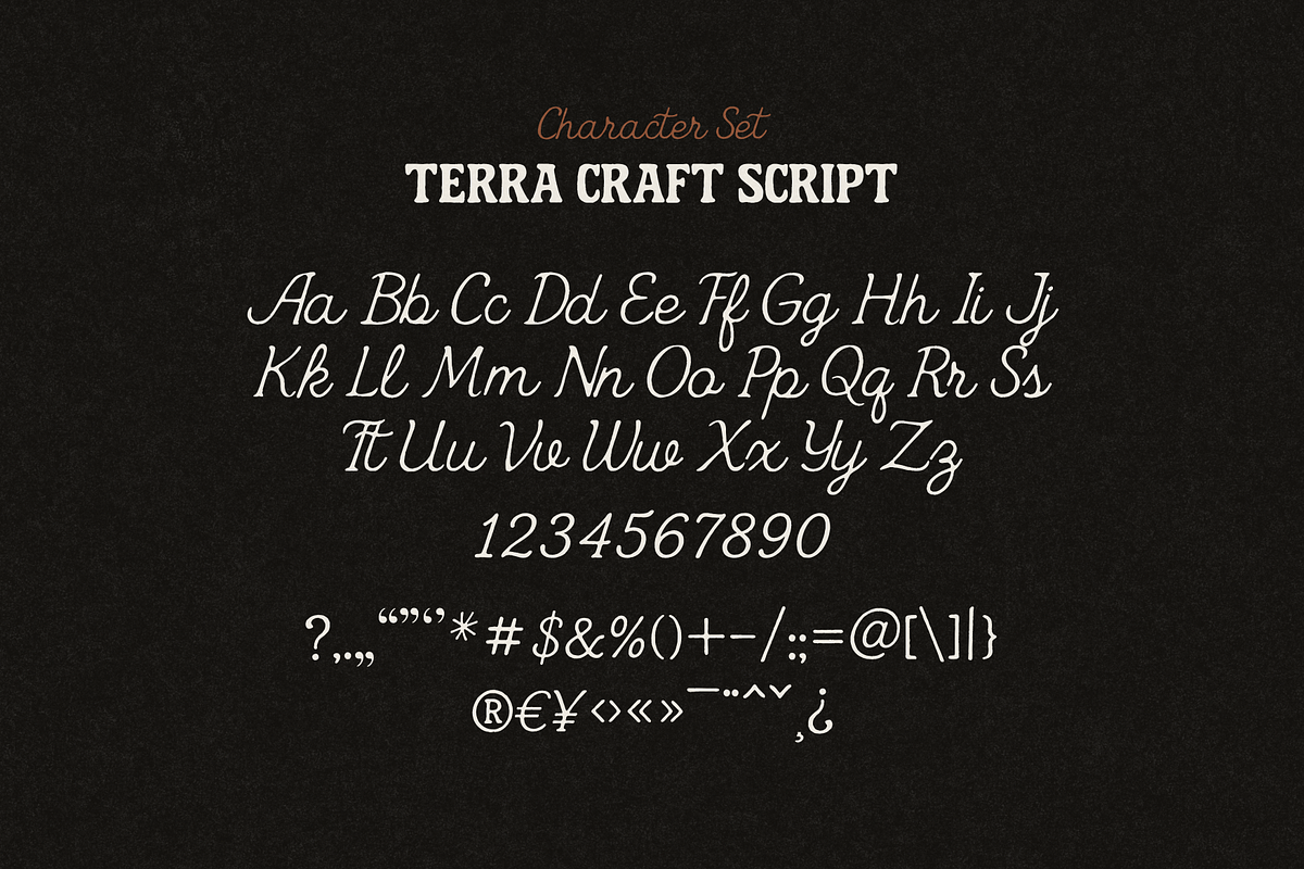 Terra Craft – Serif & Script Duo, a Script Font by Creacy Studio (Photo 10 of 11)