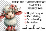 Whimsical Spring Sheep Clipart PNG, an Illustration by Daily.Designs (Thumbnail 2 of 8)