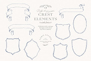 Baroque Vintage Vector Frames Crests, a Decorative Illustration by Veris Studio (Thumbnail 6 of 14)