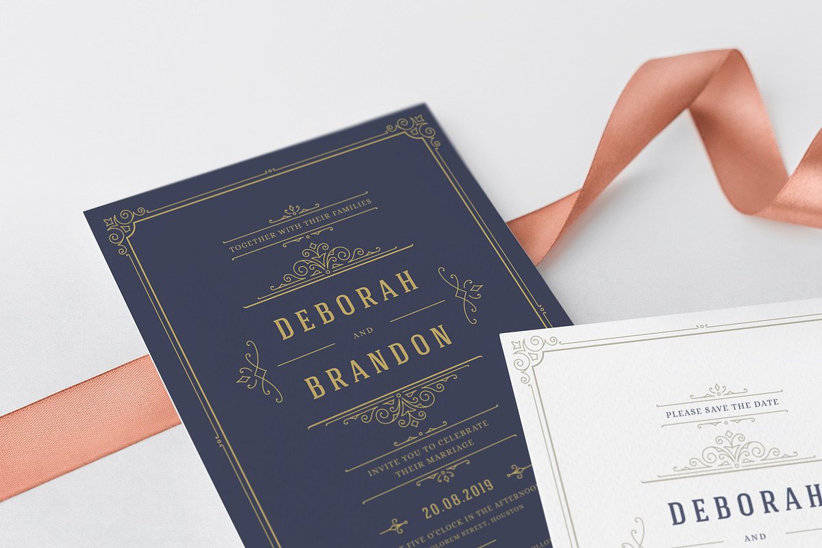 Wedding Invitations Cards Templates, an Invitation Template by Vasya Kobelev (Photo 4 of 6)