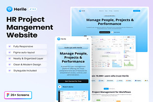 HRProject Management Website Web App, an UI Kit Template by Lumina_ui_ux202