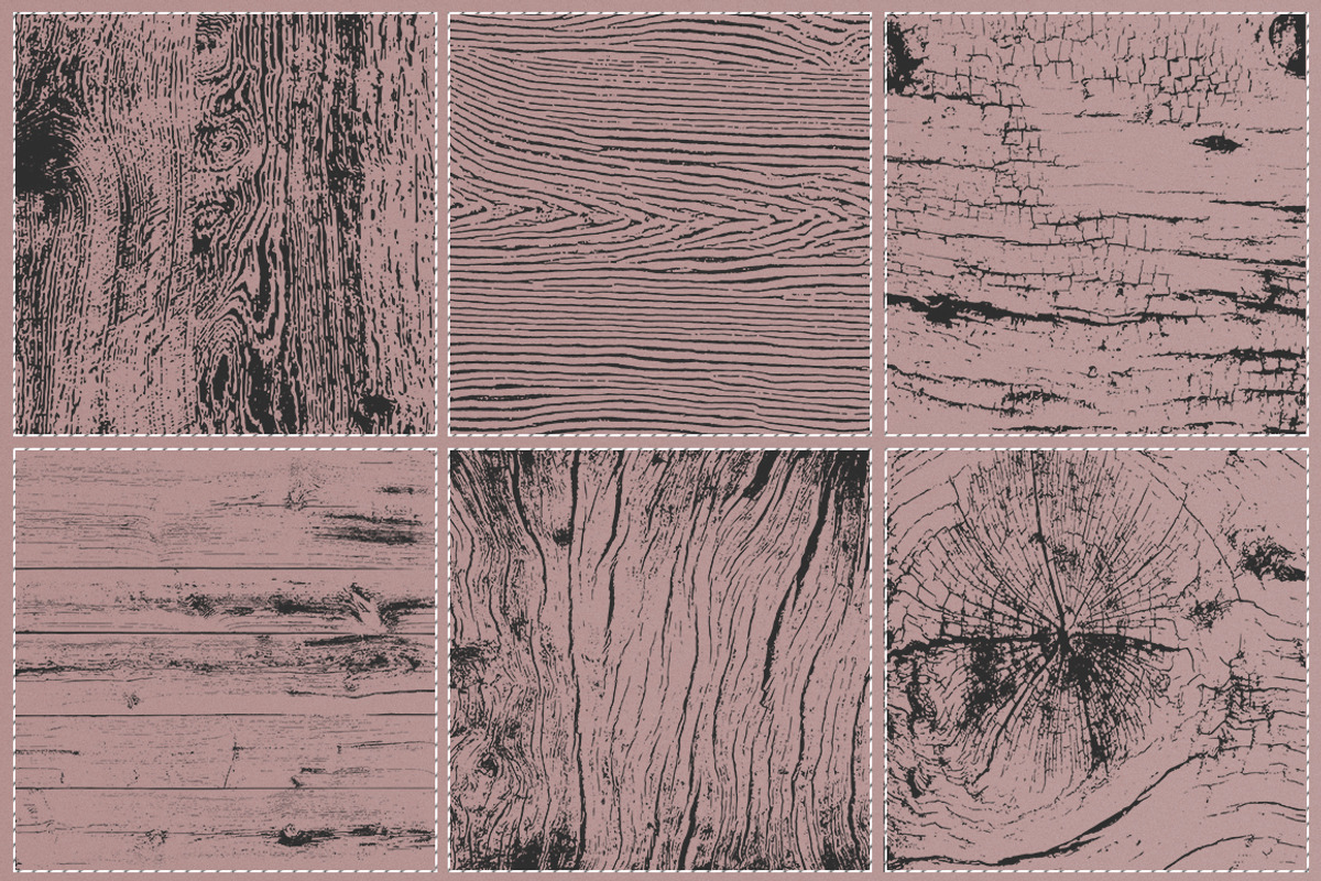 Woodgrain textures. Vector patterns, a Texture Graphic by Lina_Lisichka (Photo 6 of 7)