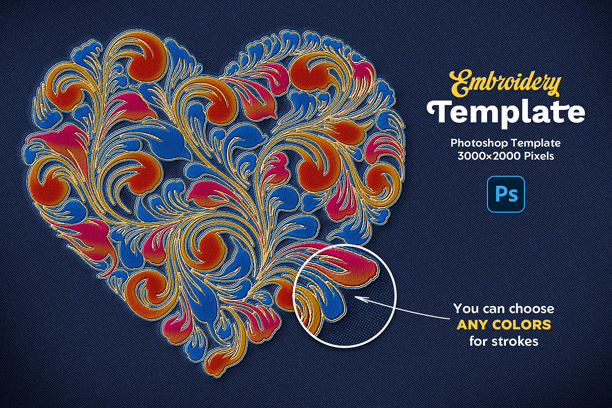 Embroidery Photoshop Mockups, a Product Mockup by Andrew Skoch Design (Photo 2 of 6)