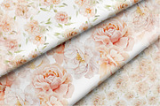 Peach watercolor flowers collection, a Decorative Illustration by Grace Noboa Illustrations (Thumbnail 2 of 10)