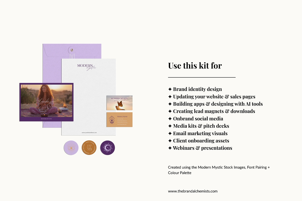 Modern Mystic Brand System + UI Kit, an UI Kit Template by The Brand Alchemists (Photo 11 of 12)